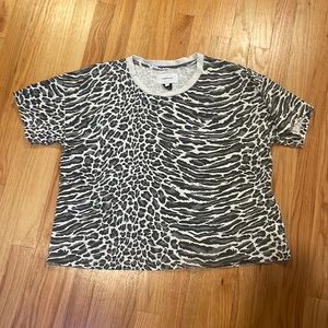 Current/Elliot oversized animal print tee